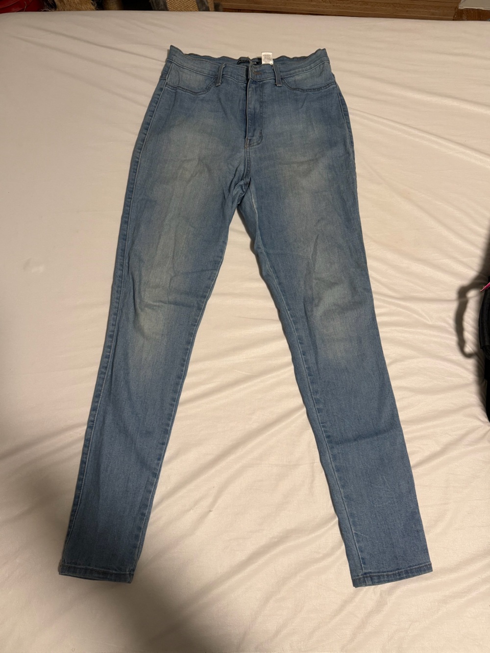 Fashion Nova Women's Skinny Jeans in Light Blue Wash Made in USA